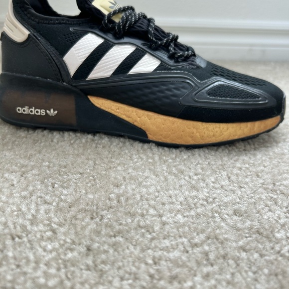 Adidas Originals ZX 2K Boost in black and gold. Only worn twice. No box. Men’s 8 - Picture 3 of 4